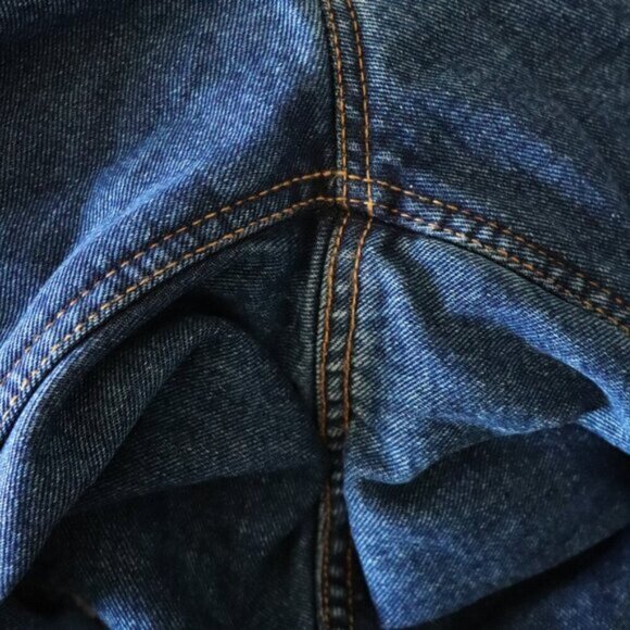 Work King Men's 36Wx30L Blue Denim Thermal Fleece Lined Straight Leg Jeans - Picture 7 of 10